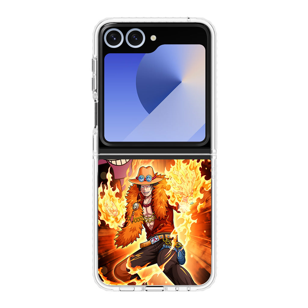 Portgas D Ace Fire Power Samsung Galaxy Z Flip 6 Case