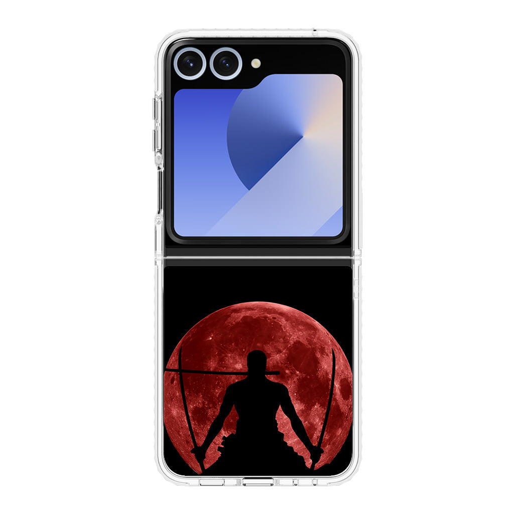 Silhouette Of Zoro In Santoryu Mode Samsung Galaxy Z Flip 6 Case