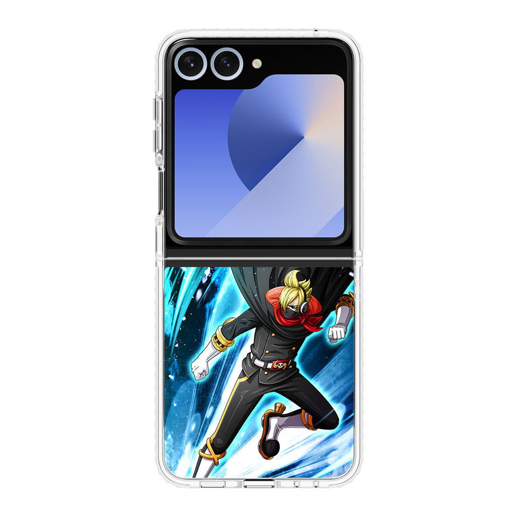 Stealth Black Vinsmoke Sanji Samsung Galaxy Z Flip 6 Case