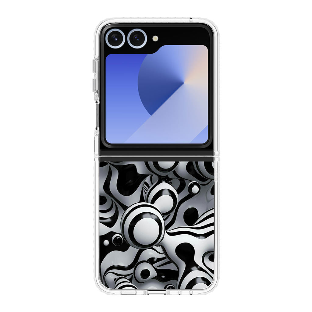 Abstract Art Black White Samsung Galaxy Z Flip 6 Case