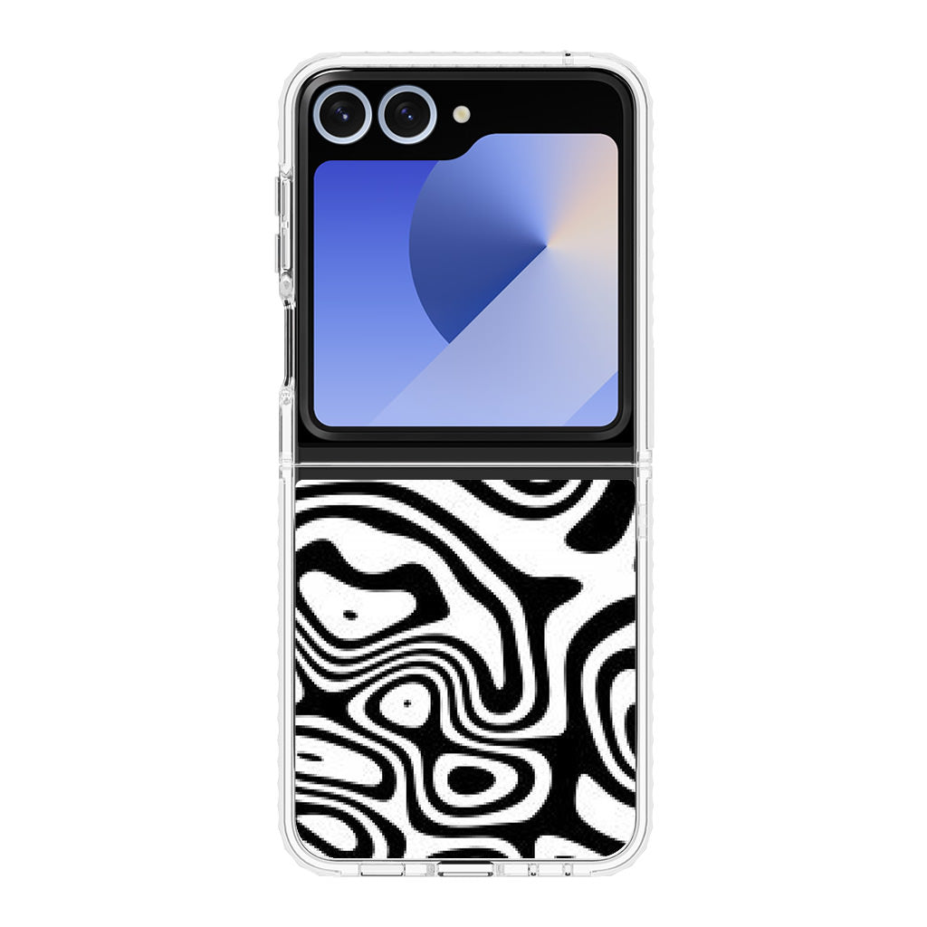 Abstract Black and White Background Samsung Galaxy Z Flip 6 Case