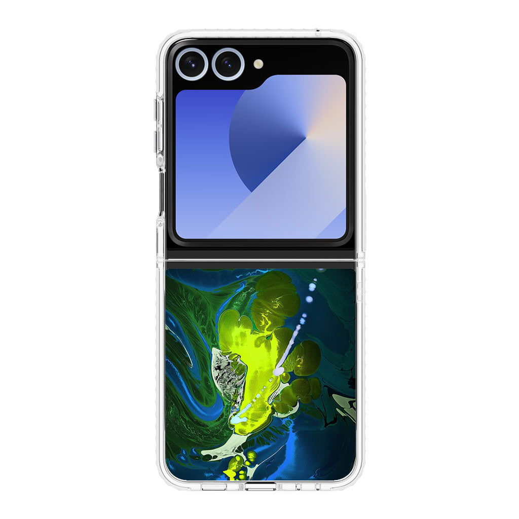 Abstract Green Blue Art Samsung Galaxy Z Flip 6 Case