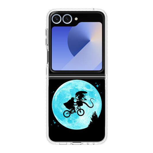 Alien Bike to the Moon Samsung Galaxy Z Flip 6 Case