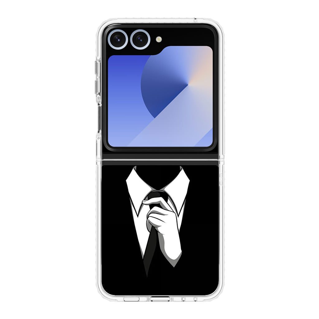 Anonymous Black White Tie Samsung Galaxy Z Flip 6 Case