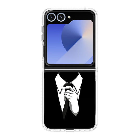 Anonymous Black White Tie Samsung Galaxy Z Flip 6 Case