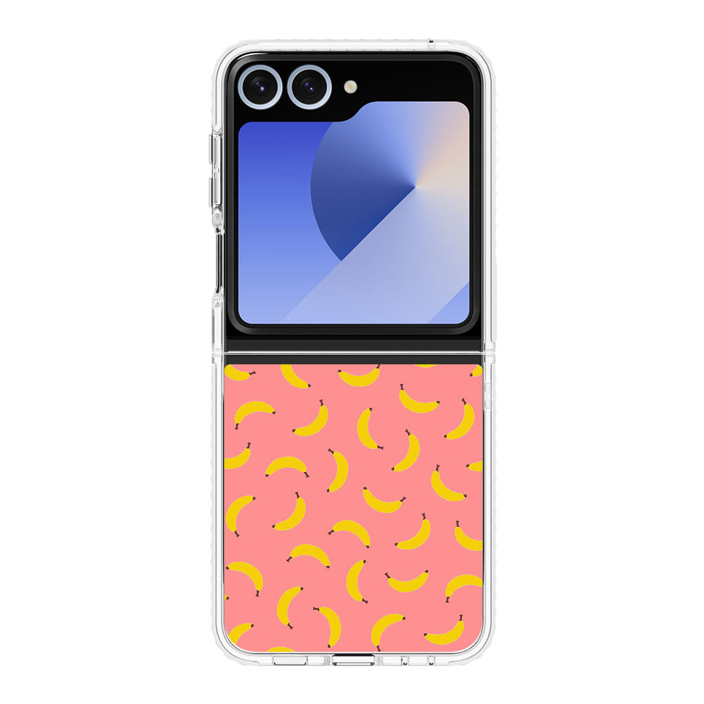 Bananas Fruit Pattern Pink Samsung Galaxy Z Flip 6 Case