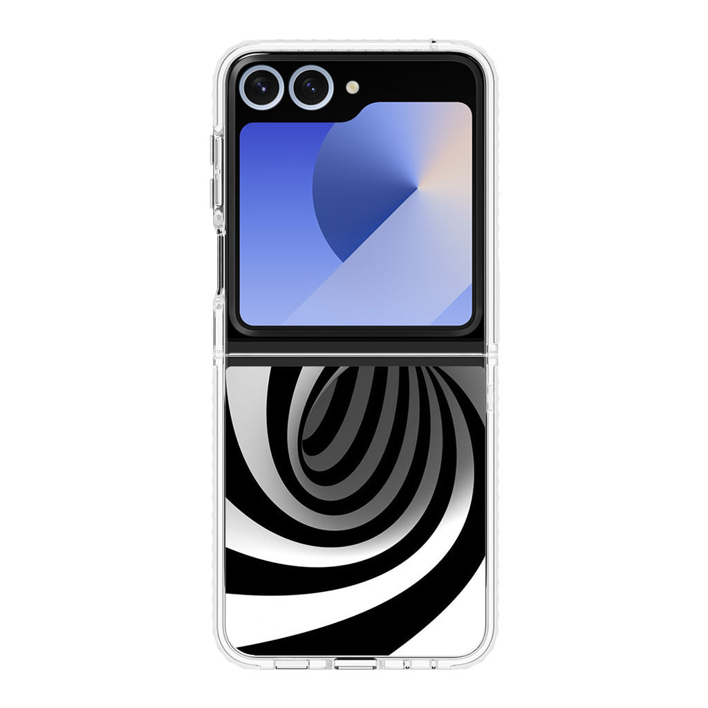 Black and White Twist Samsung Galaxy Z Flip 6 Case