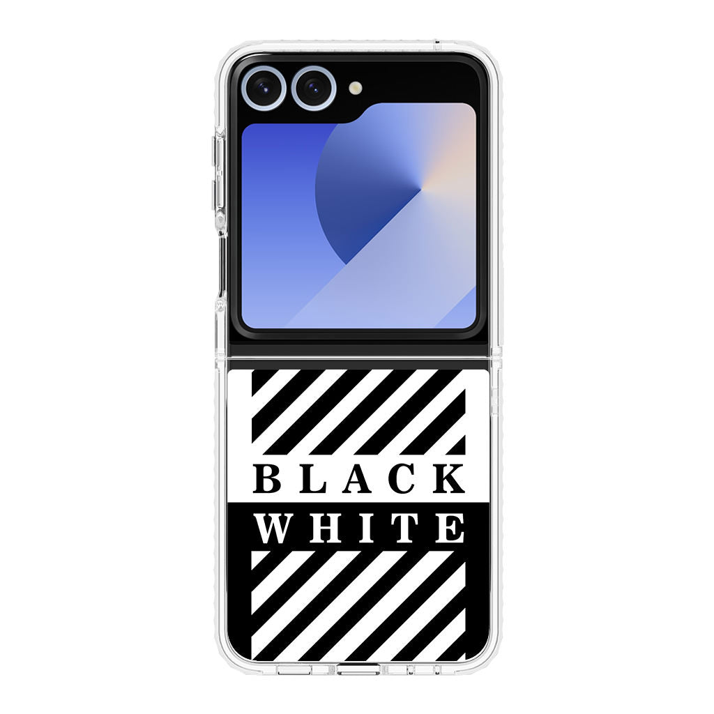 Black White Stripes Samsung Galaxy Z Flip 6 Case