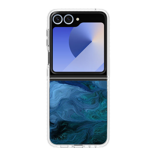 Blue Abstract Art Samsung Galaxy Z Flip 6 Case