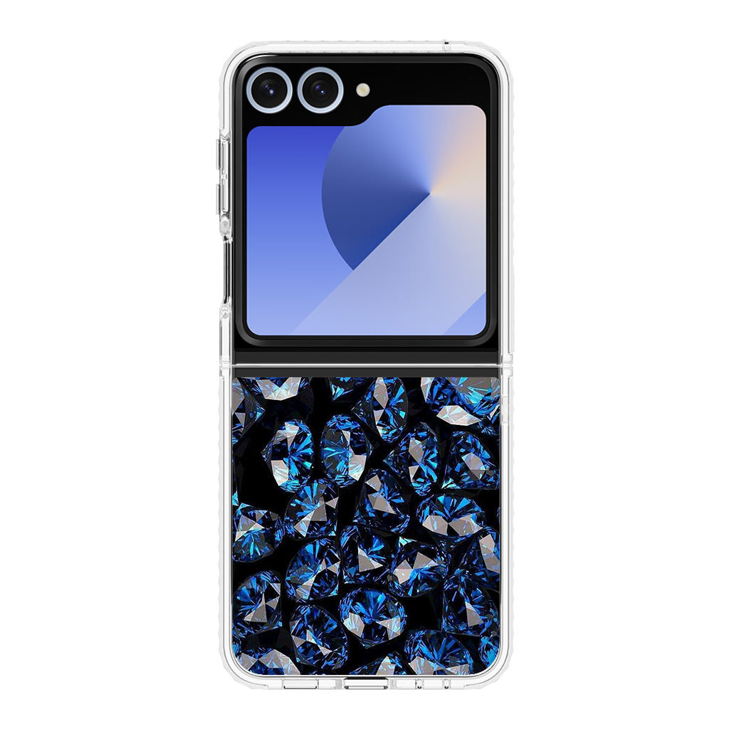 Blue Diamonds Pattern Samsung Galaxy Z Flip 6 Case