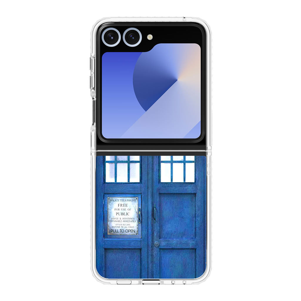 Blue Police Call Box Samsung Galaxy Z Flip 6 Case