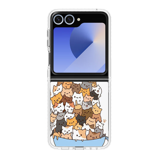 Cats on A Bowl Samsung Galaxy Z Flip 6 Case