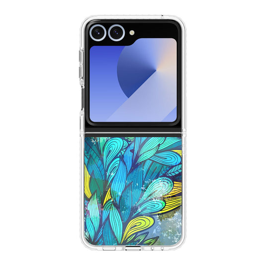 Colorful Art in Blue Samsung Galaxy Z Flip 6 Case