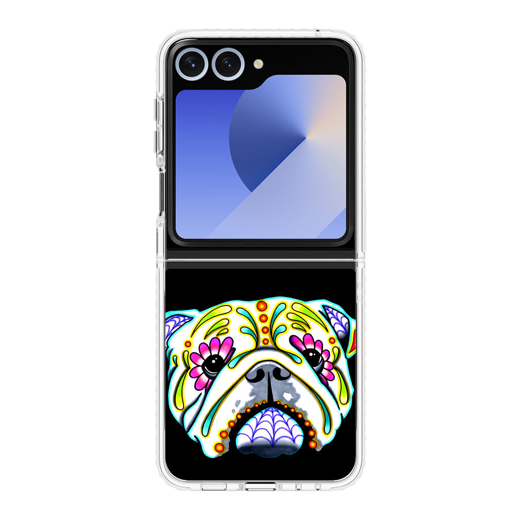 Colorful Bulldog Art Samsung Galaxy Z Flip 6 Case