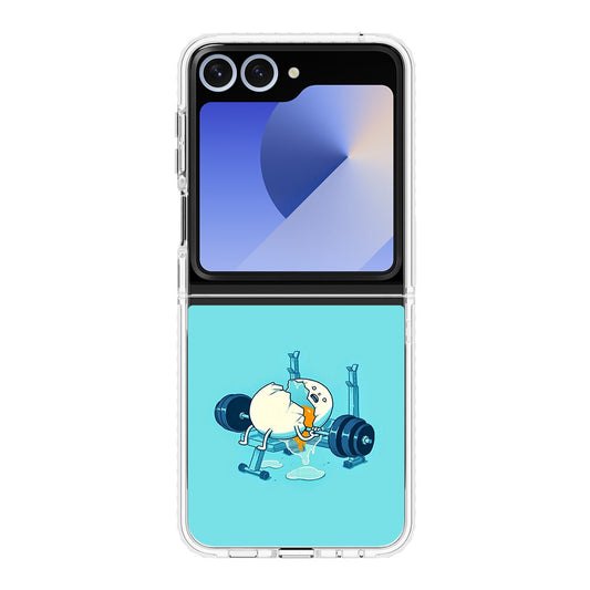 Egg Accident Workout Samsung Galaxy Z Flip 6 Case