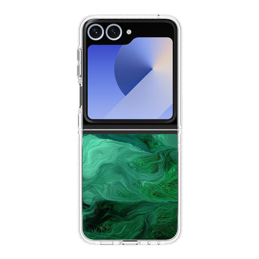 Green Abstract Art Samsung Galaxy Z Flip 6 Case