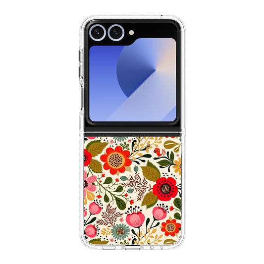 Hello Spring Pattern Samsung Galaxy Z Flip 6 Case