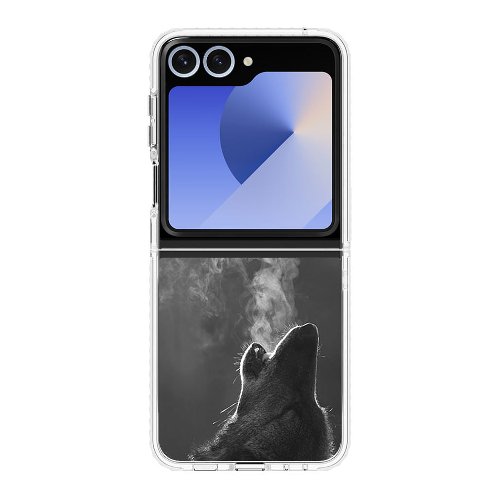 Howling Wolves Black and White Samsung Galaxy Z Flip 6 Case