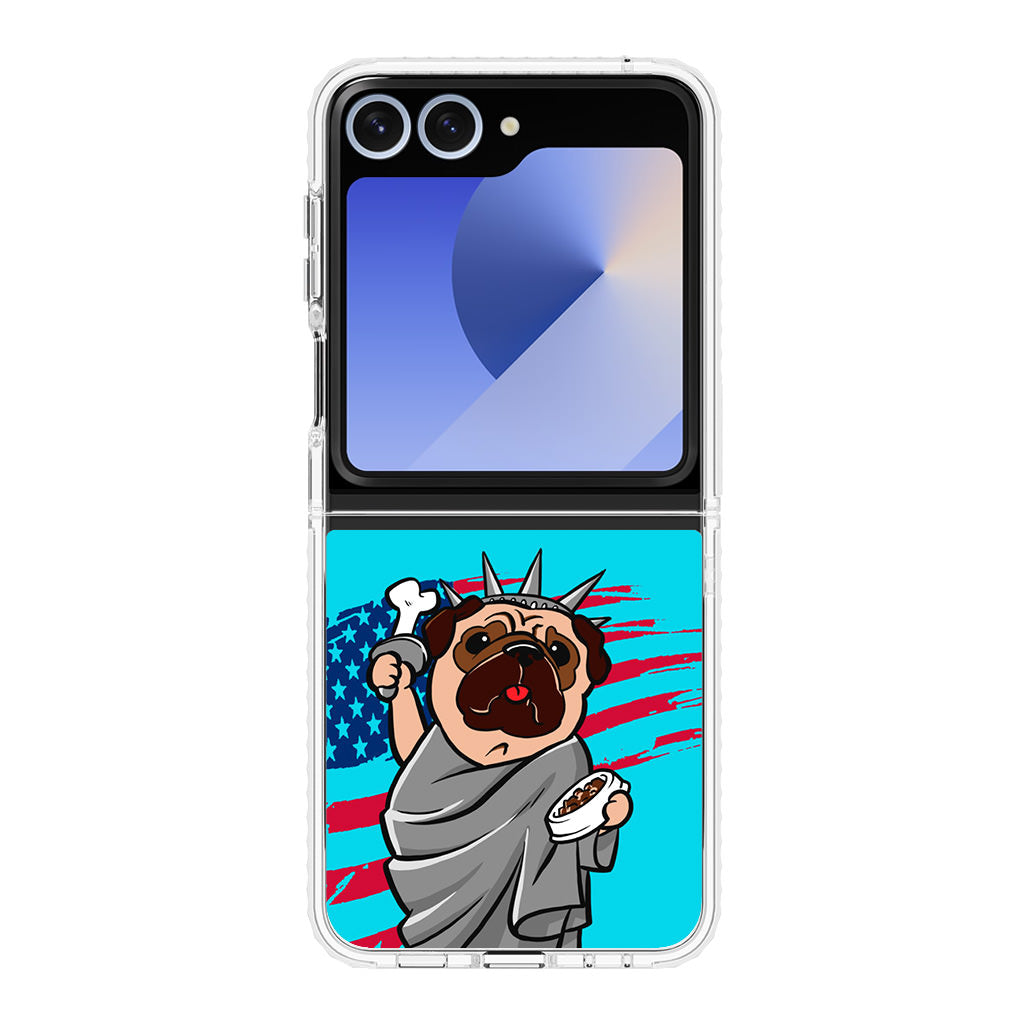 Independence Day Pug Samsung Galaxy Z Flip 6 Case