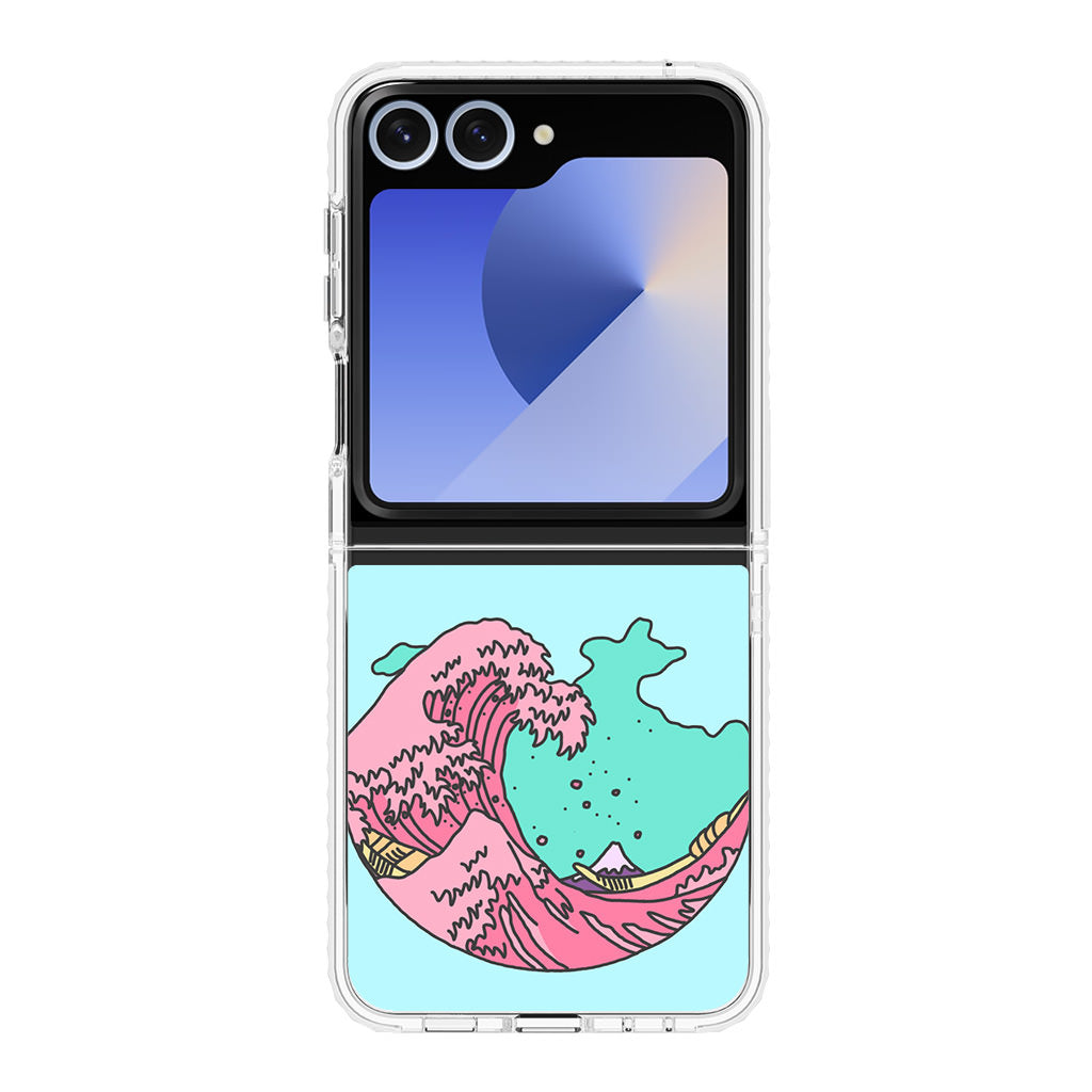 Japanese Pastel Wave Samsung Galaxy Z Flip 6 Case