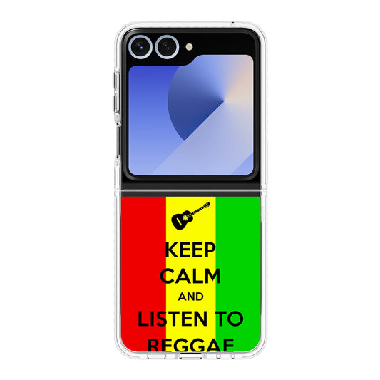 Keep Calm and Listen to Reggae Samsung Galaxy Z Flip 6 Case