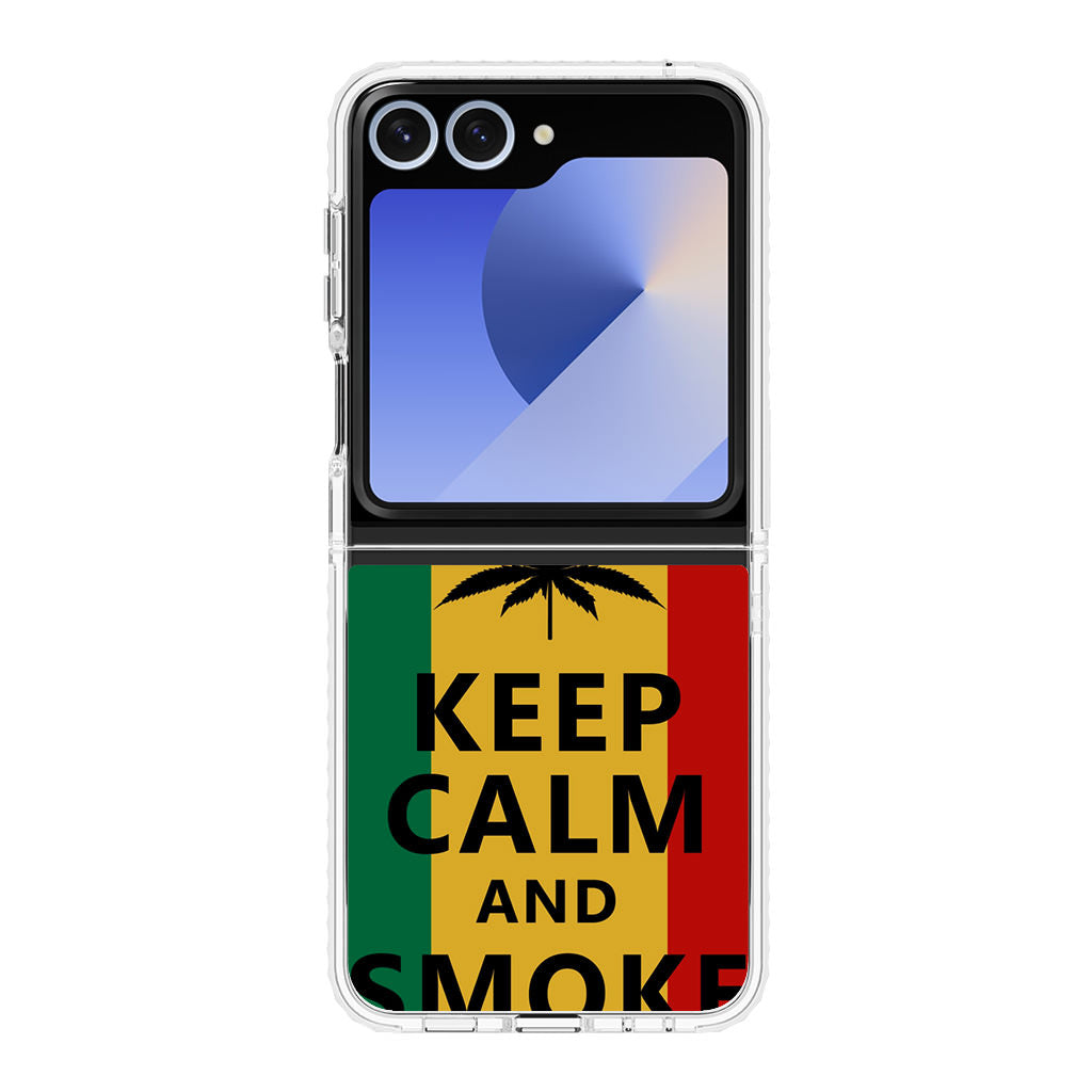 Keep Calm And Smoke Weed Samsung Galaxy Z Flip 6 Case