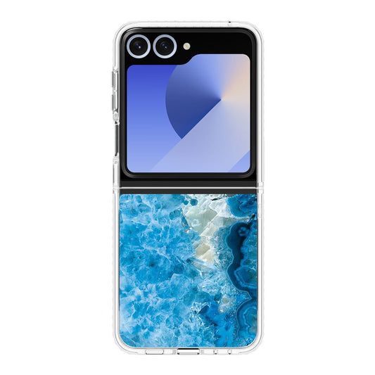 Navy Blue Marble Samsung Galaxy Z Flip 6 Case