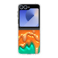Orange Paint Dripping Samsung Galaxy Z Flip 6 Case