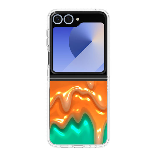 Orange Paint Dripping Samsung Galaxy Z Flip 6 Case