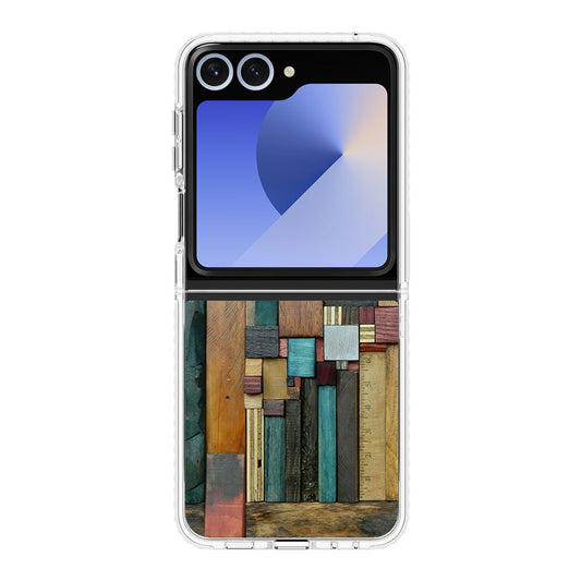 Painted Abstract Wood Sculptures Samsung Galaxy Z Flip 6 Case