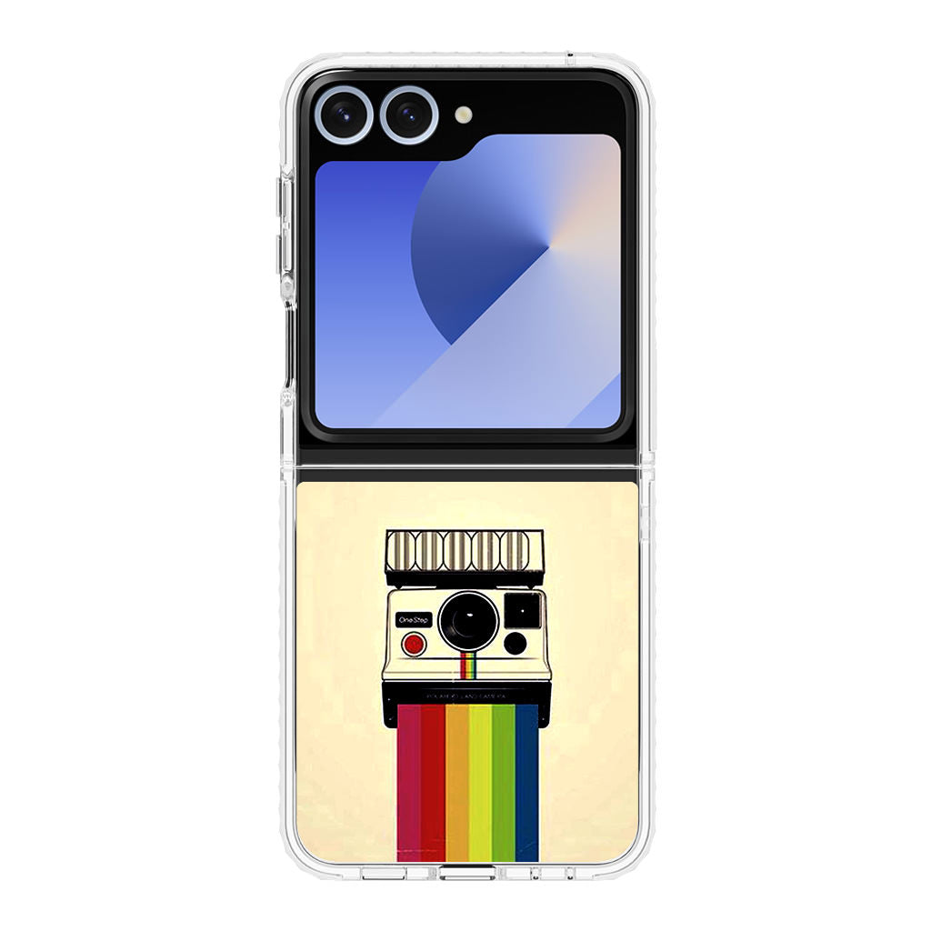 Polaroid Camera Colorful Rainbow Samsung Galaxy Z Flip 6 Case