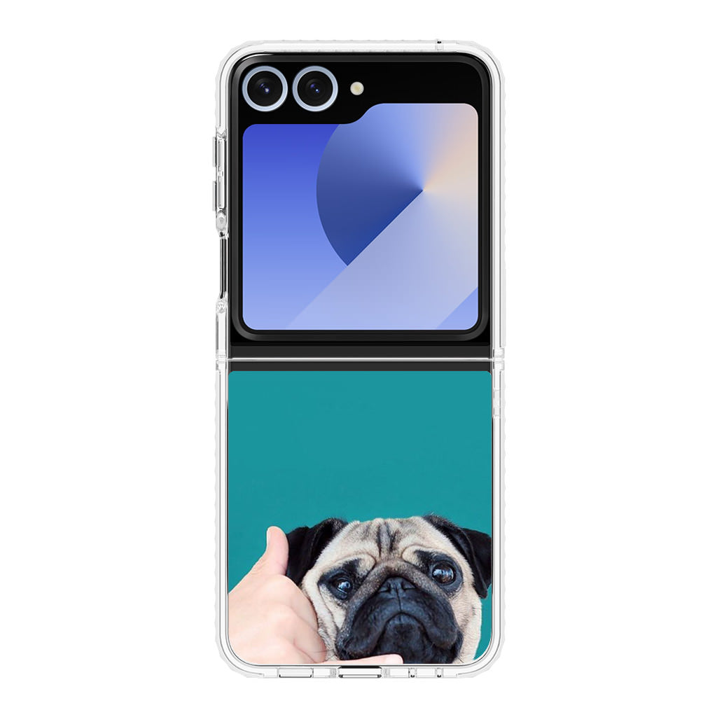 Pug is on the Phone Samsung Galaxy Z Flip 6 Case