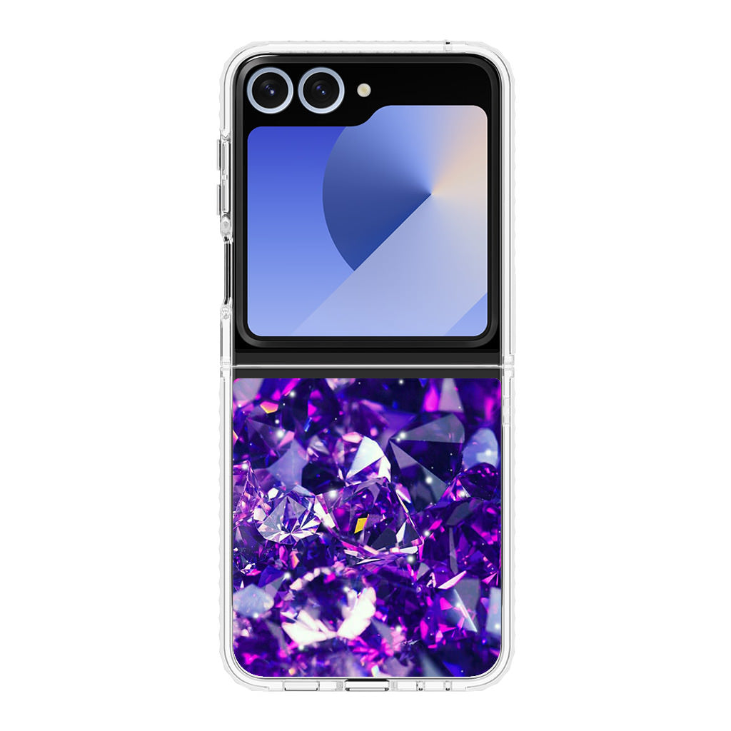 Purple Crystal Samsung Galaxy Z Flip 6 Case