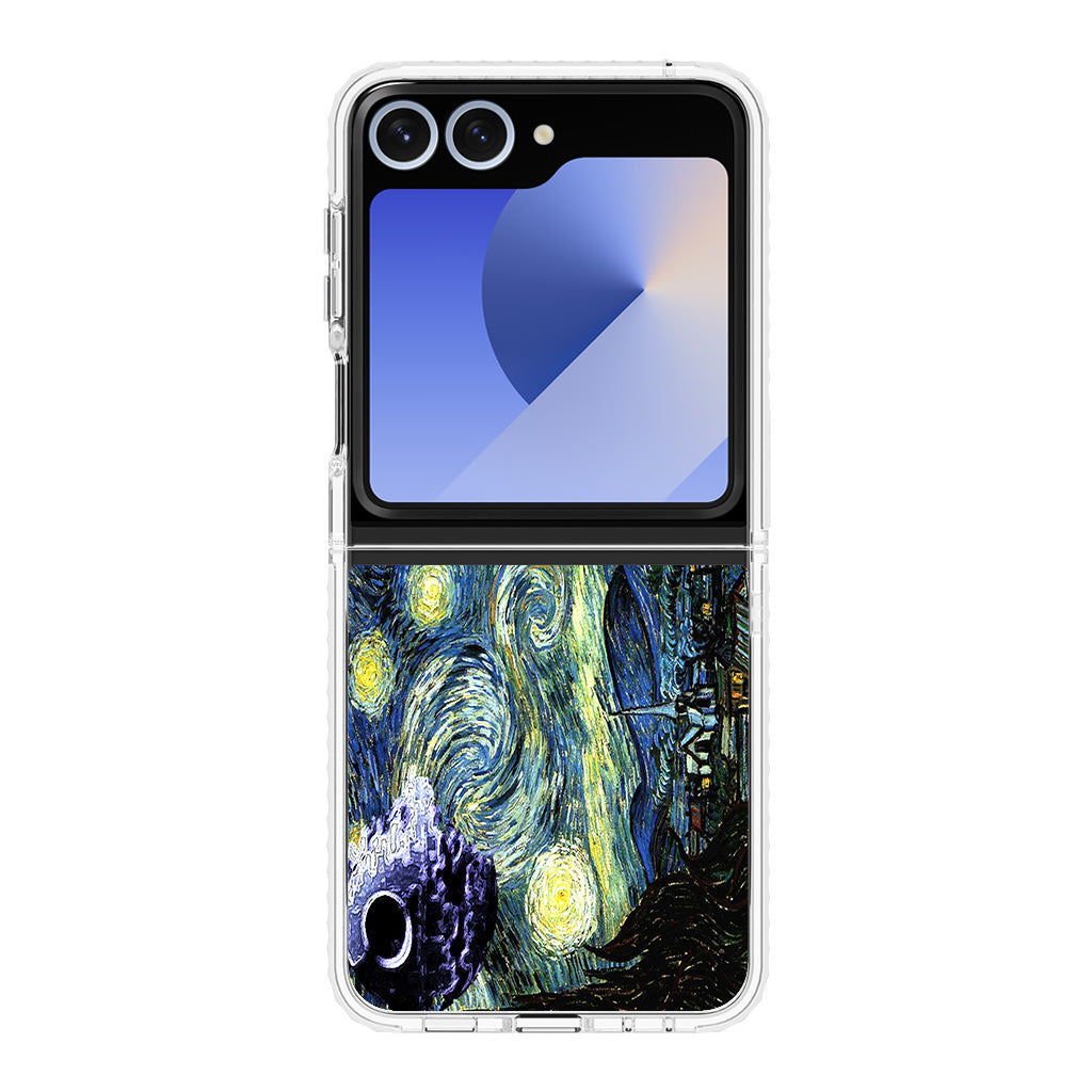 Skellington on a Starry Night Samsung Galaxy Z Flip 6 Case