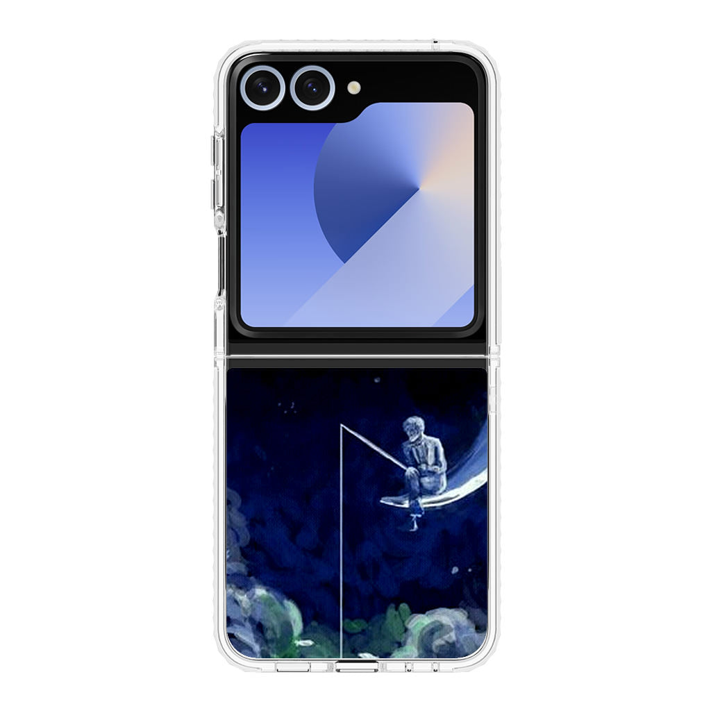 Tardis Walking To The Moon Samsung Galaxy Z Flip 6 Case