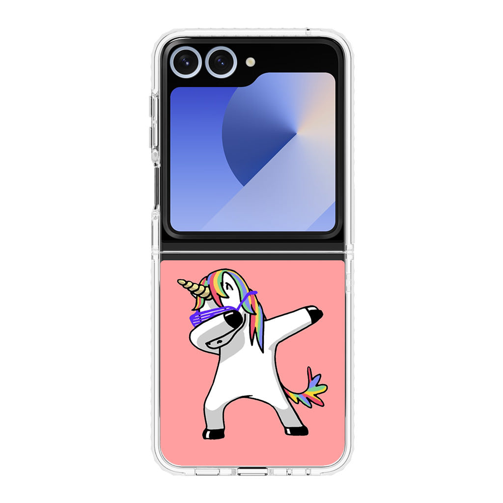 Unicorn Dabbing Pink Samsung Galaxy Z Flip 6 Case