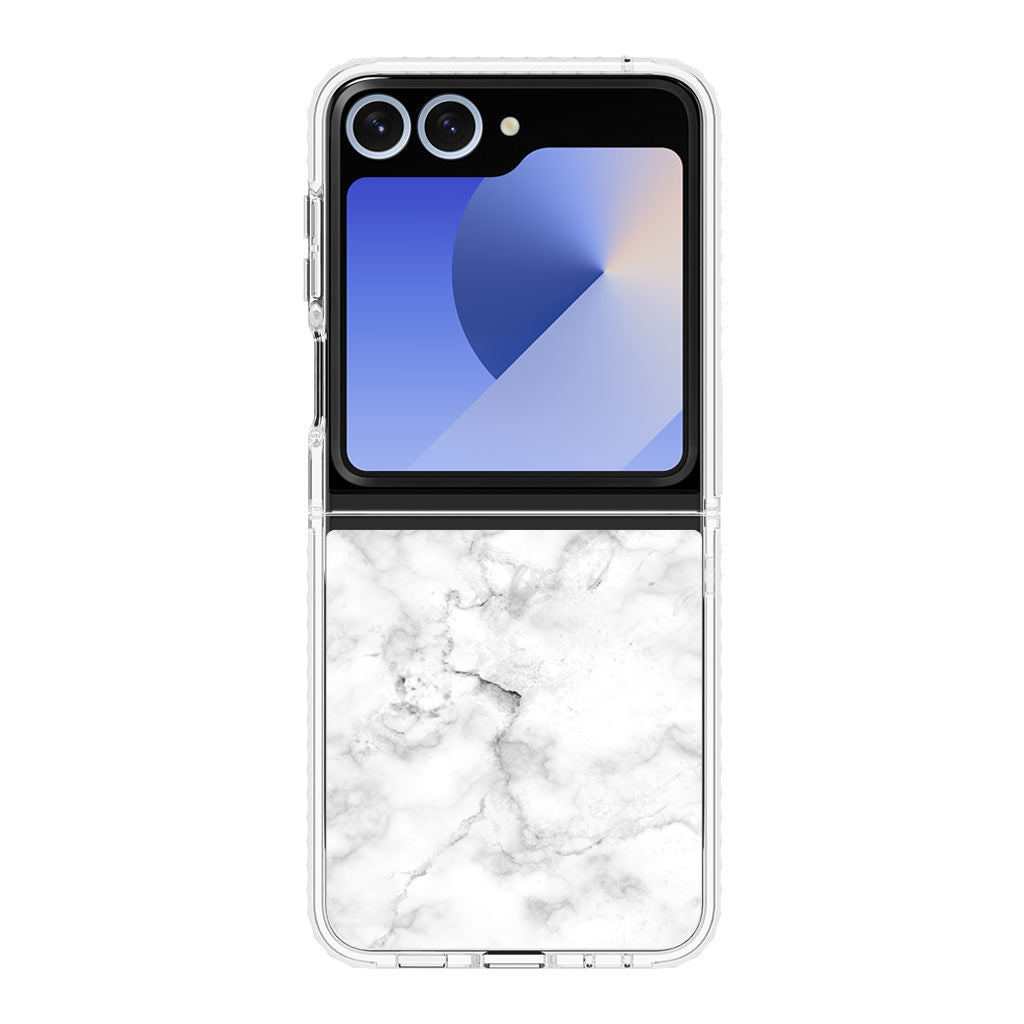 White Marble Samsung Galaxy Z Flip 6 Case