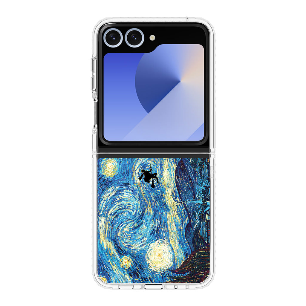 Witch on The Starry Night Sky Samsung Galaxy Z Flip 6 Case