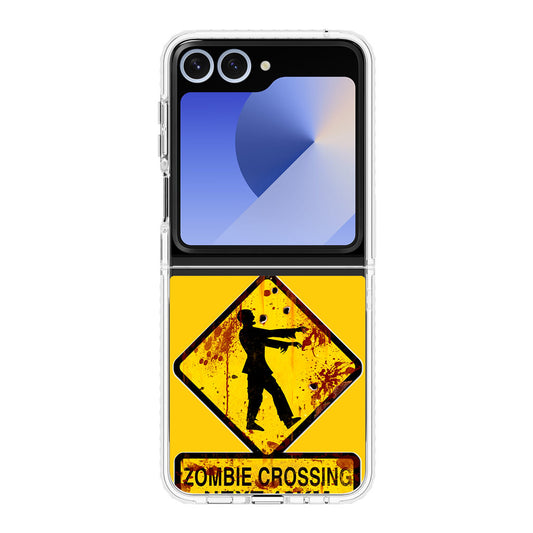 Zombie Crossing Sign Samsung Galaxy Z Flip 6 Case