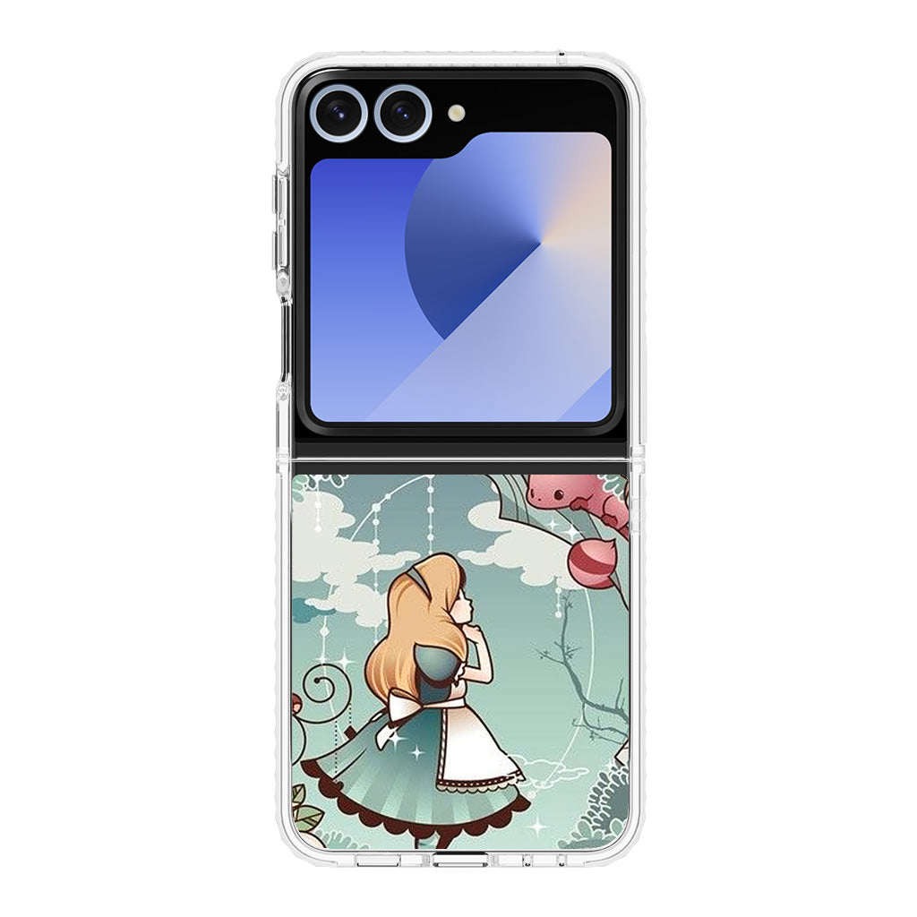 Alice And Cheshire Cat Poster Samsung Galaxy Z Flip 6 Case