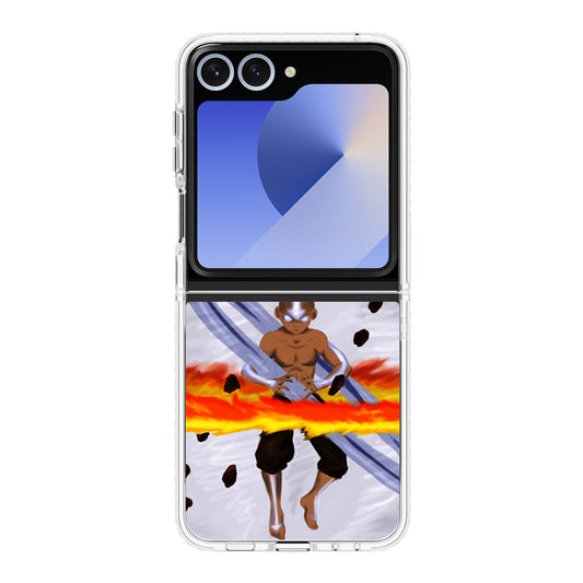 Avatar Aang Controls Four Elements Samsung Galaxy Z Flip 6 Case