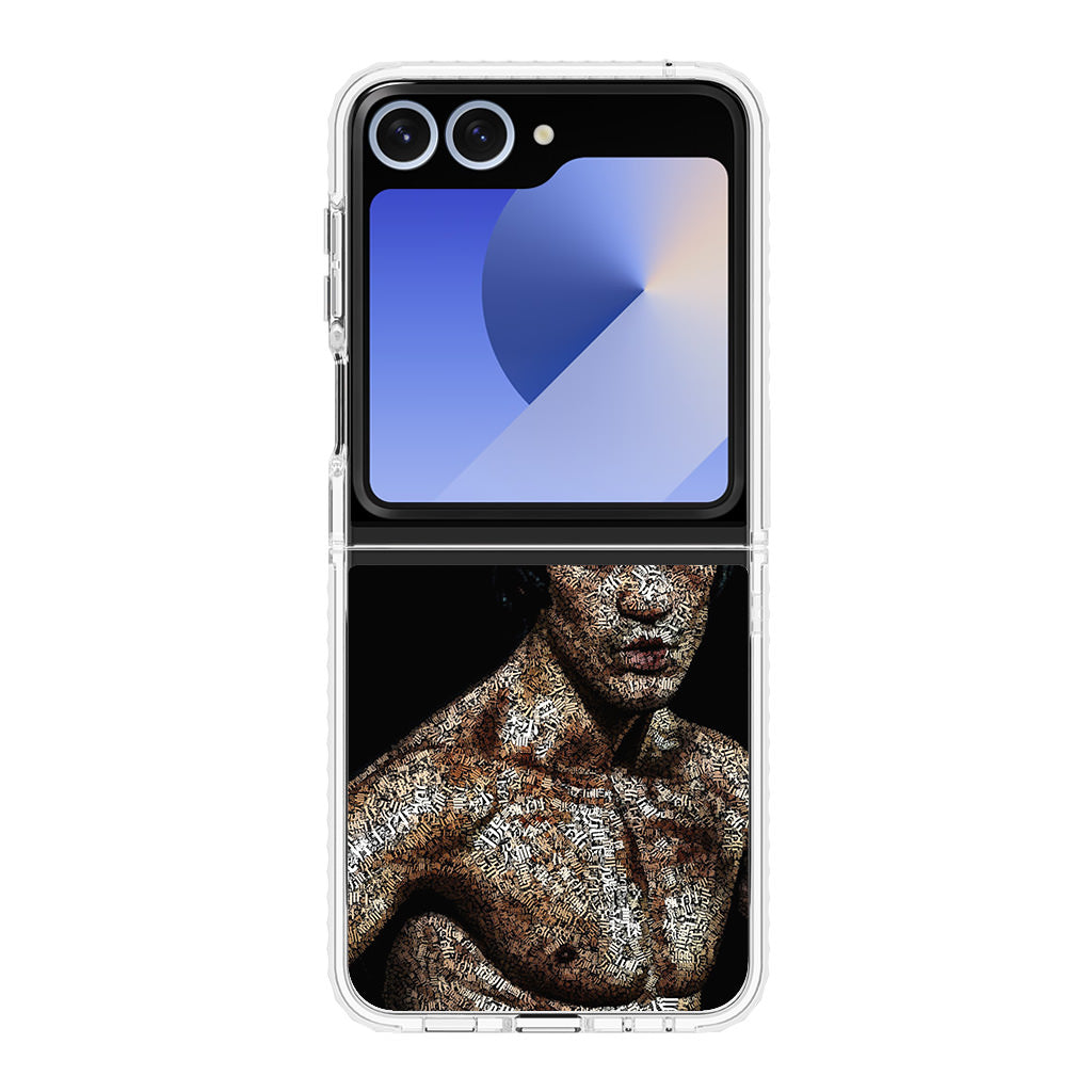 Bruce Lee Typograph Samsung Galaxy Z Flip 6 Case