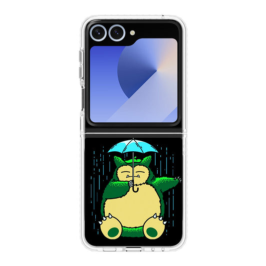 Cute Snorlax Umbrella Samsung Galaxy Z Flip 6 Case