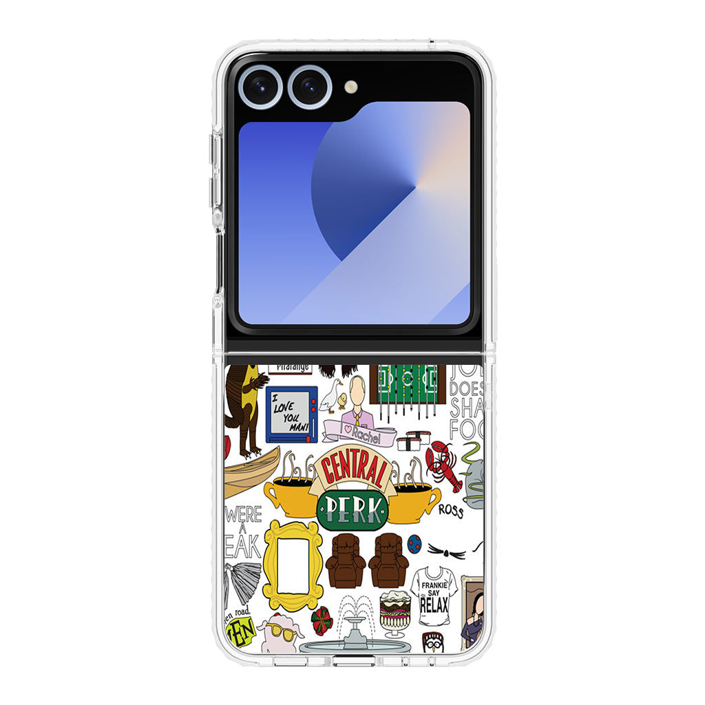 Friends TV Show Central Perk Sticker Samsung Galaxy Z Flip 6 Case