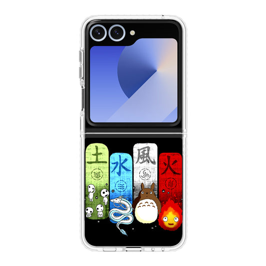 Ghibli Elemental Charms Samsung Galaxy Z Flip 6 Case