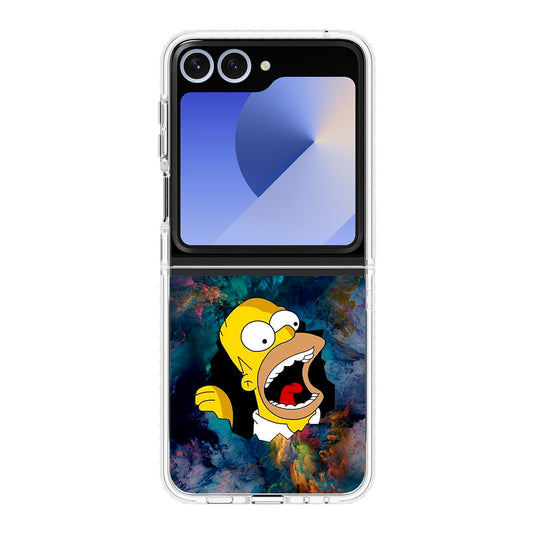 Homer Behind The Black Hole Samsung Galaxy Z Flip 6 Case