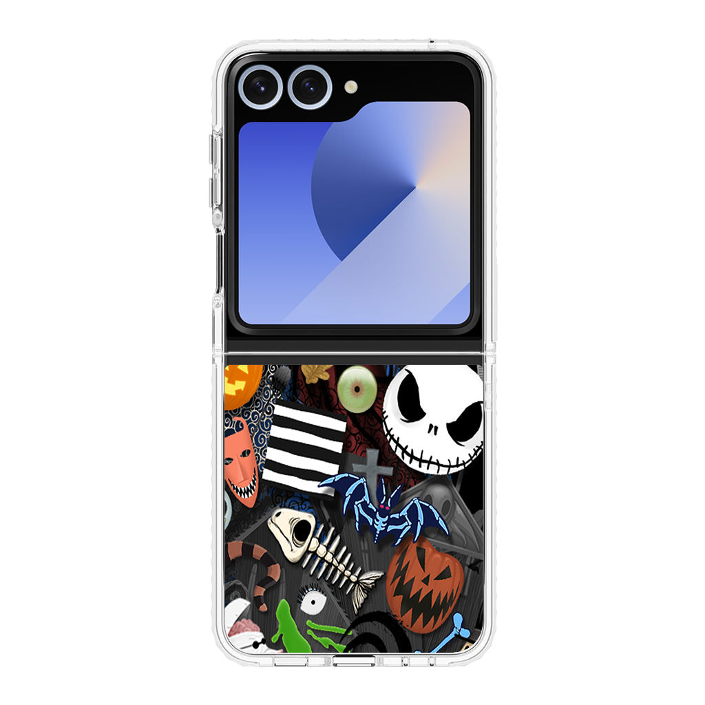 Nightmare Before Chrismast Collage Samsung Galaxy Z Flip 6 Case