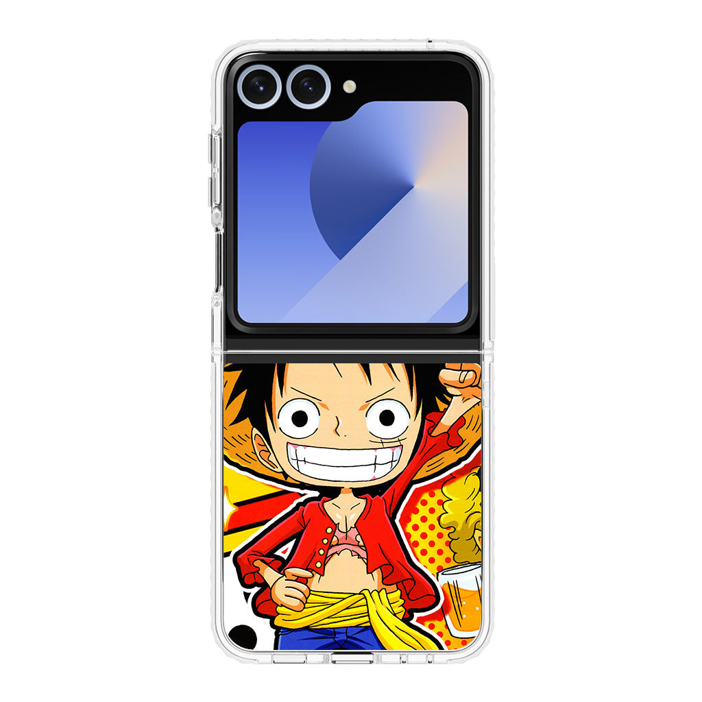 One Piece Cute Luffy Samsung Galaxy Z Flip 6 Case