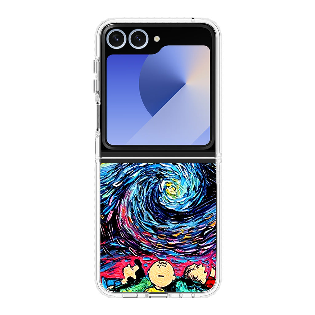 Peanuts At Starry Night Samsung Galaxy Z Flip 6 Case