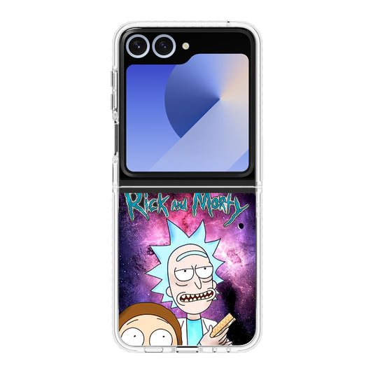 Rick And Morty Nebula Space Samsung Galaxy Z Flip 6 Case